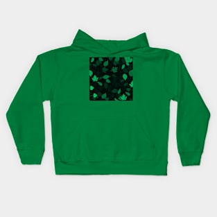 Green Leaves seasons Nature Patterns Kids Hoodie